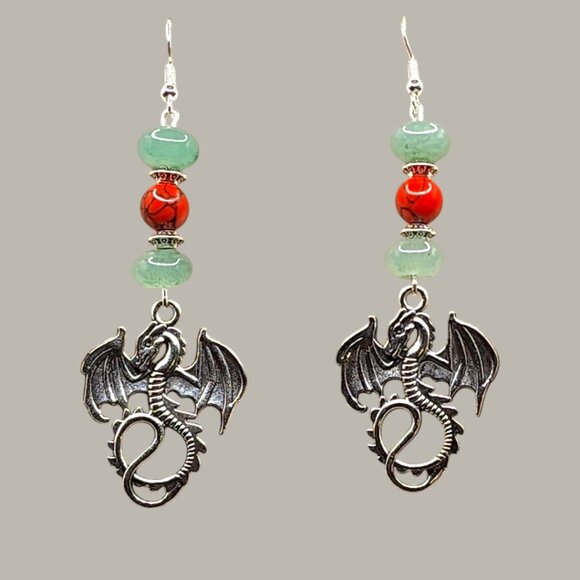 Guardian Dragon Earrings - Picture 3 of 3